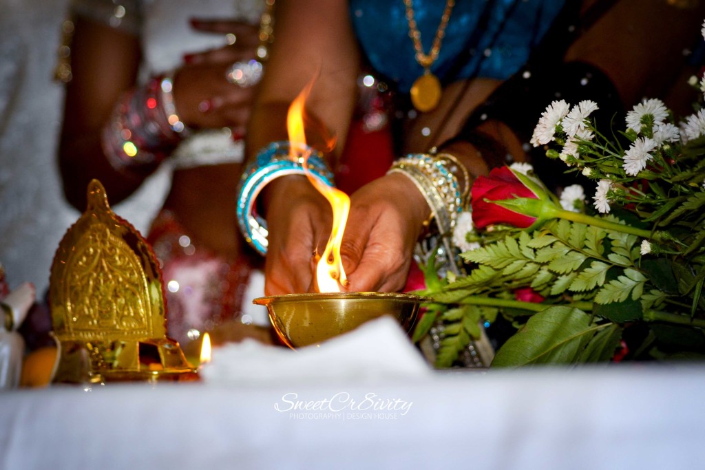Prevern and lushal's engagement, beautiful bride, red, white and gold lehenga, hair updo, sweetcr8ivity, negagement photography, durban photographers, rb chetty hall, gold ganesha, lamp, couples engagement photography, engagement ring, diamond, creative photography
