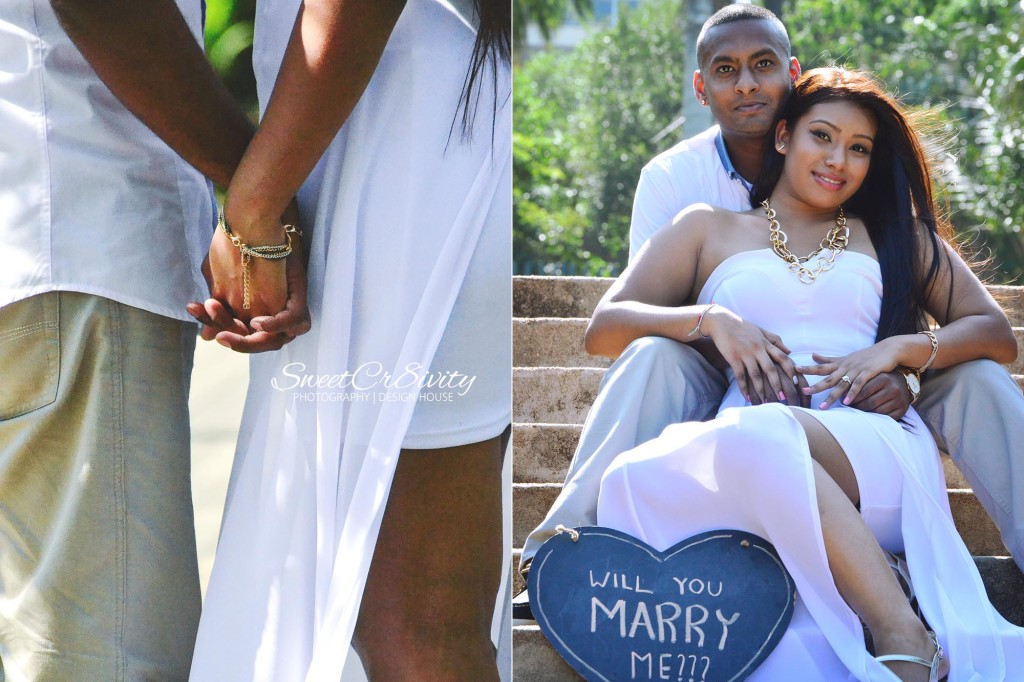 duran and roshelle surprise proposal shoot,durban botanical gardens,picnic setup, durban phtography, sweetcr8ivity,diamond ring sterns,selfie,jc leroux and strawberries,red roses, romantic, love,white dress