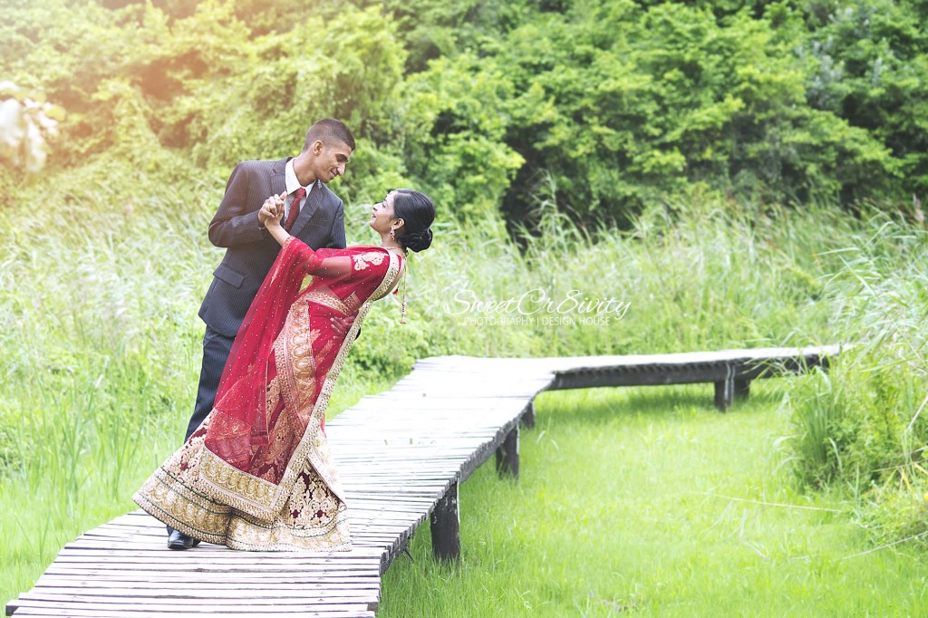 Siasha and dersen,hawaan forest,lush green backdrop,save the date shoot,wedding photography durban,SweetCr8ivity,red bridal lehenga,creative shoot umhlanga,lagoon,red and white baloon props, couples photography durban, graphic designer