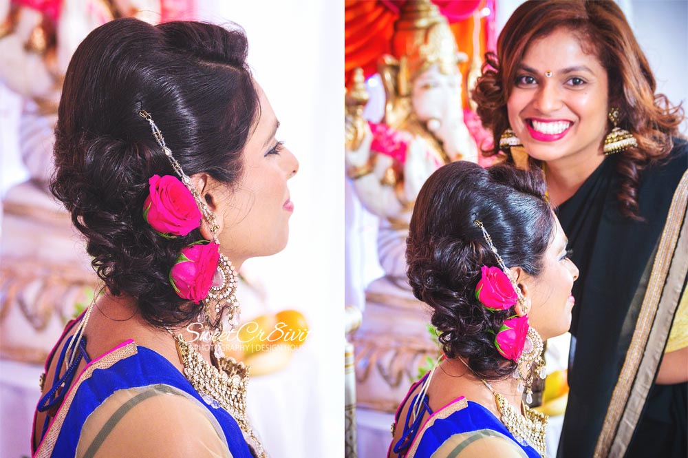 decor,pink gold and white backdrop,south indian bride,wedding photography durban,shirley niadoo makeup hilton,blue and gold bridal lehenga,ganesha,mehendi,hurdee,long hair updo,sweetcr8ivity