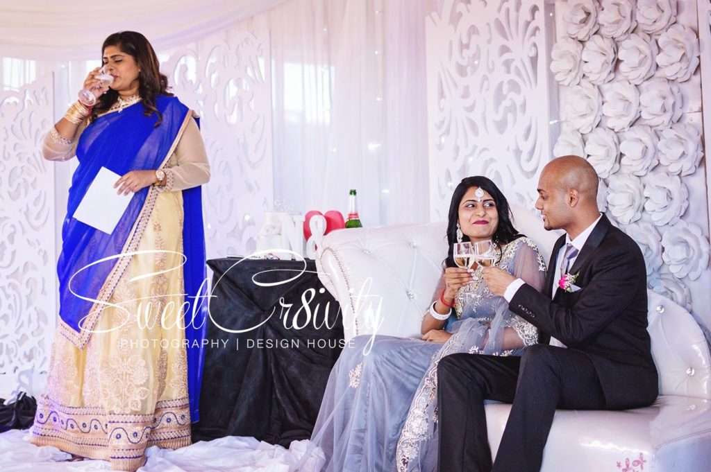 engagement ceremony,diamond ring,merebank secondary school,grey and silver sari,pink rose,white decor,wedding,creative shoot,durban wedding photographers,ganesha,natural light photography,sweetcr8ivity,elaine and aven lutchman