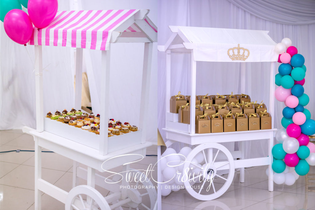 kids themed party, bespoke events, first birthday party, top hat bakery,chillie chocolate,the polkadot company,SweetCr8ivity,elaine and aveen lutchman,royal themed party,pink and blue,train, pony rides, carnival theme, princess and pirate, table settings,4layer cake, crown, gold, classy parties, durban event photographers, gracefully baked, cake pops, cart, soft play, gold chairs, gold cutlery, themed biscuits, party favors, dessert bar, happy kids, candy floss machine, popcorn, balloon arch, twin party ideas
