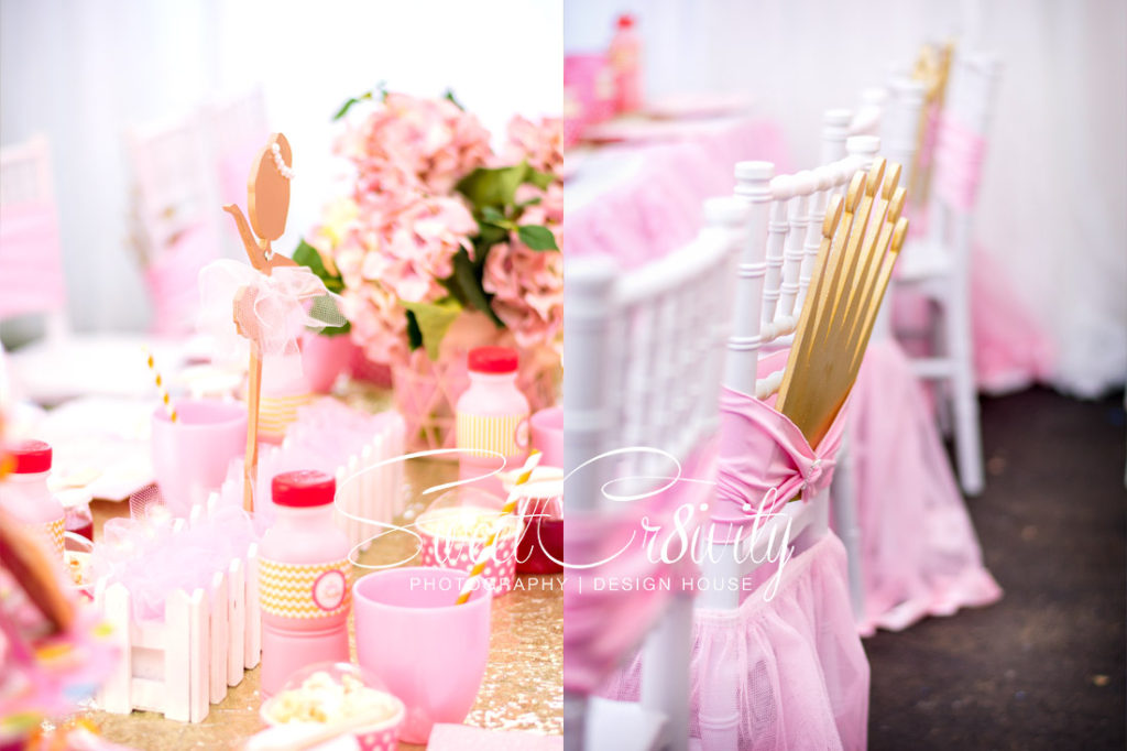 ballerina themed party,kiddies party photographers,durban,nikon,SweetCr8ivity,pink and gold,5th birthday,phoenix,rico the clown