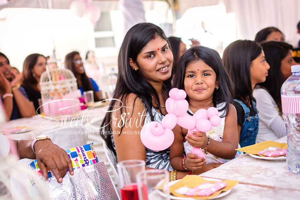 ballerina themed party,kiddies party photographers,durban,nikon,SweetCr8ivity,pink and gold,5th birthday,phoenix,rico the clown,elaine and aveen lutchman,paper flowers,backdrop