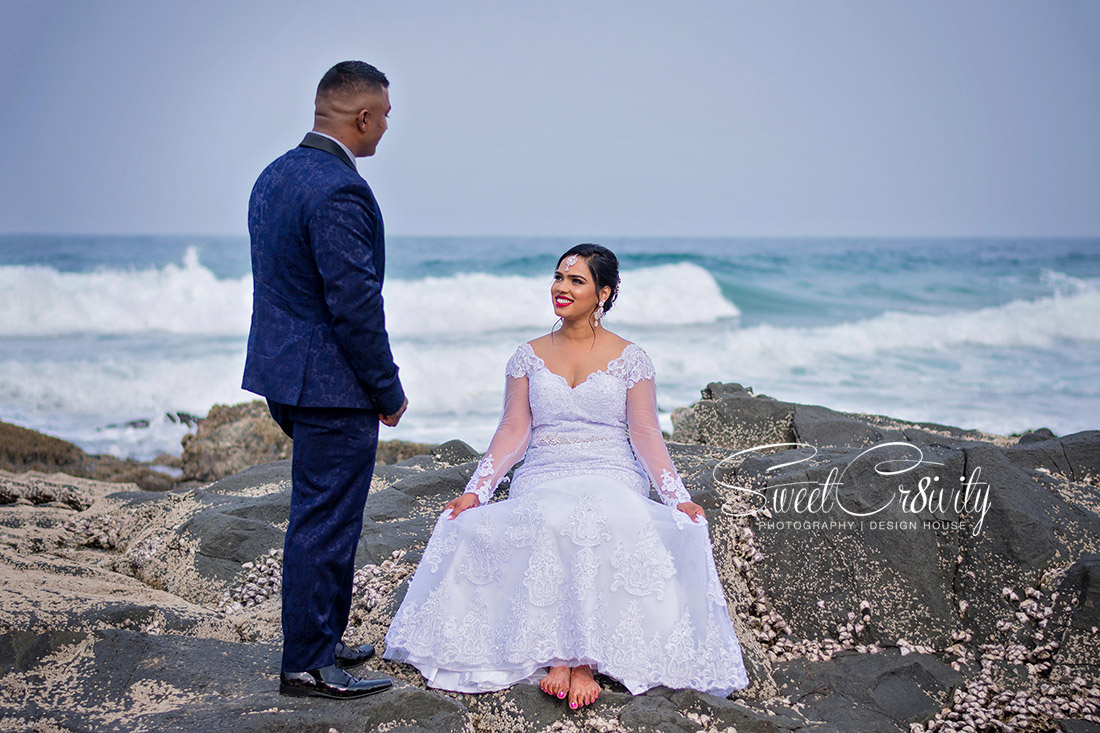 sweetcr8ivity,elaine and aveen lutchman, white wedding, ballito beachhouse, church, reception, mehendi, beach creative shoot, best durban wedding photographers, nikon, creative, bridal, bouquet, retinue,love,massood boomgard,navy blue, gold, theme,chloe,forever flawless brides,royal touch makeup