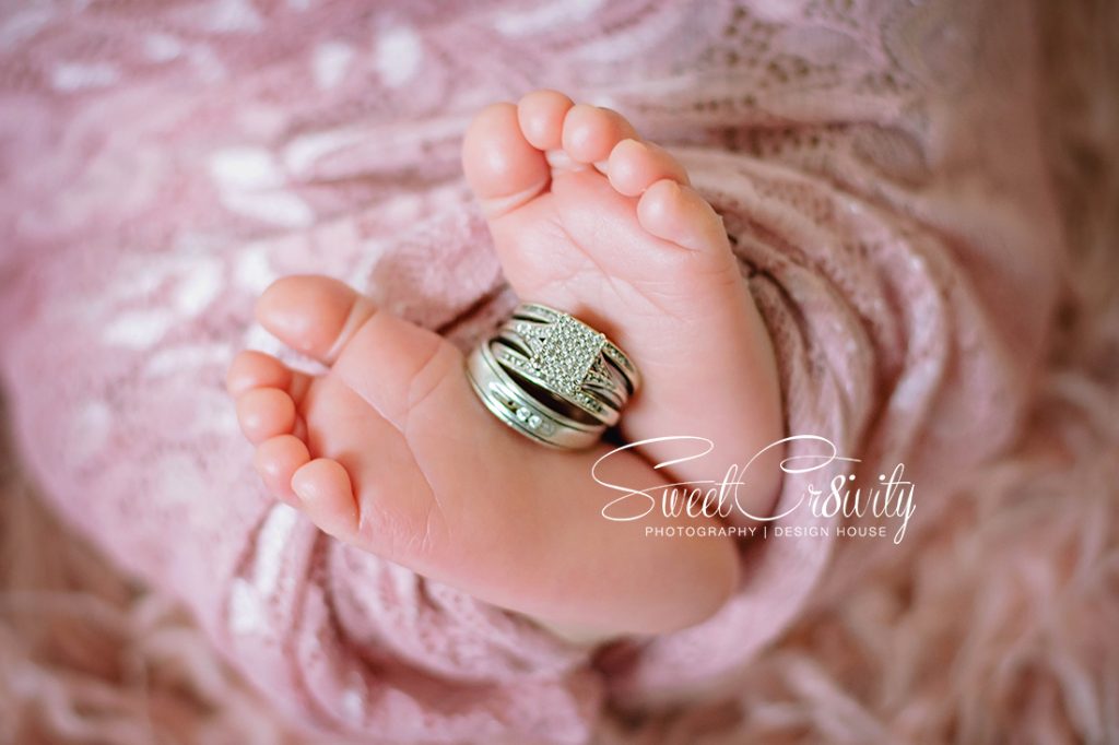 newborn photography durban, photography props,sweetcr8ivity,baby girl, pink, details, creativity, aver and Elaine lutchman, Abigail bortey,rings in feet