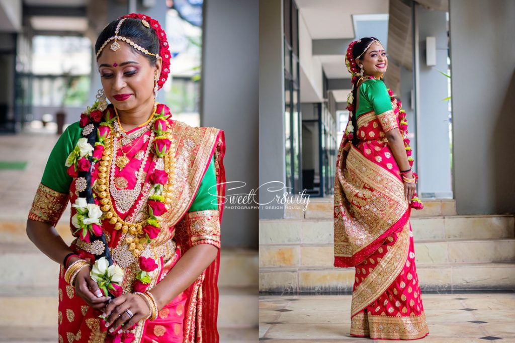 south indian wedding, best durban wedding photographers, sweetcr8ivity, elaine and aveen lutchman, umngeni road temple, intimate moments, creativity, colors, indian, happiness, love, creative shoot, red sari, dapper suit, navy blue,beauty,sunlight